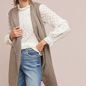 Anthropologie Ribbed NC Knit Vest Meduim C…